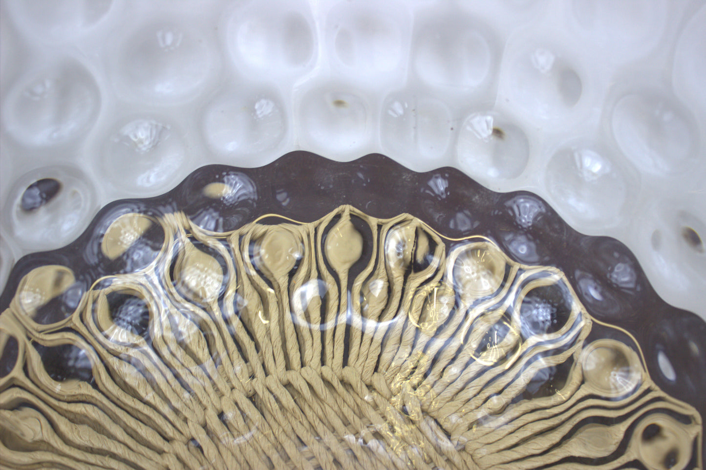 Large Textured Glass Vase/Planter/Candle Holder – 12" Tall