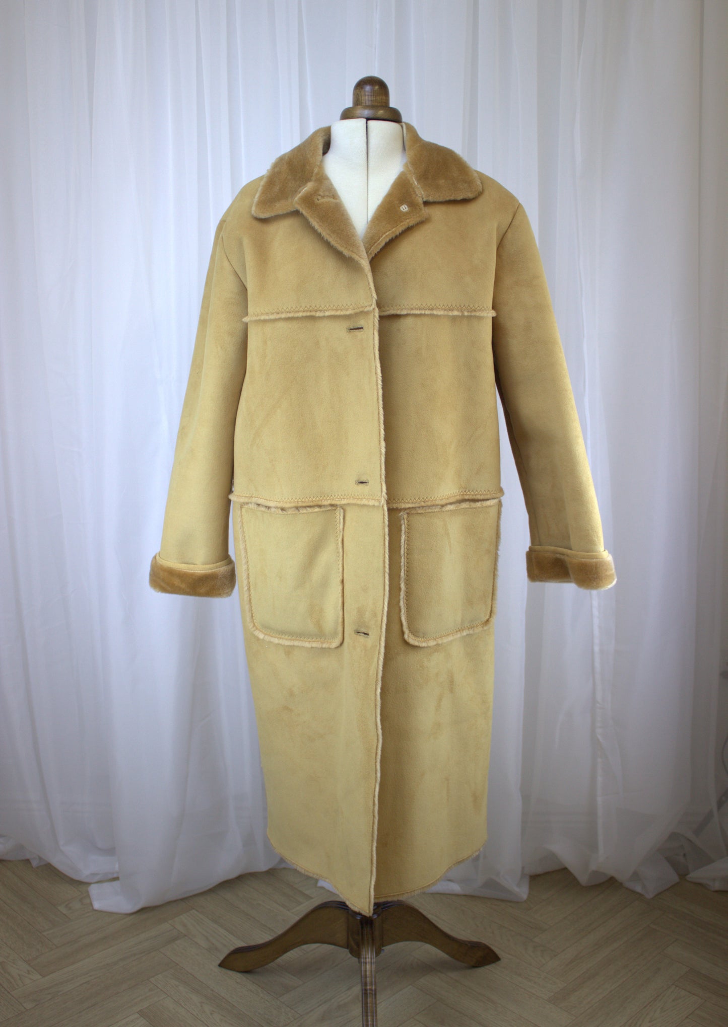 Vintage Faux Shearling Coat by Michael H. - Size Large