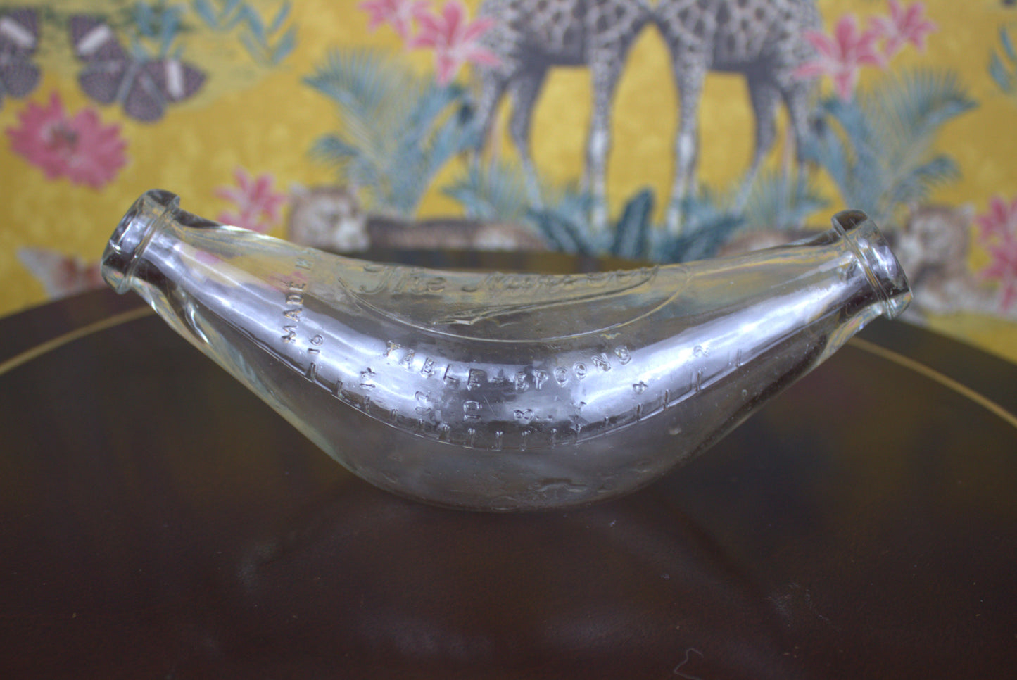 Vintage “The Nursery” Glass Feeding Bottle – A Rare and Charming Collectible