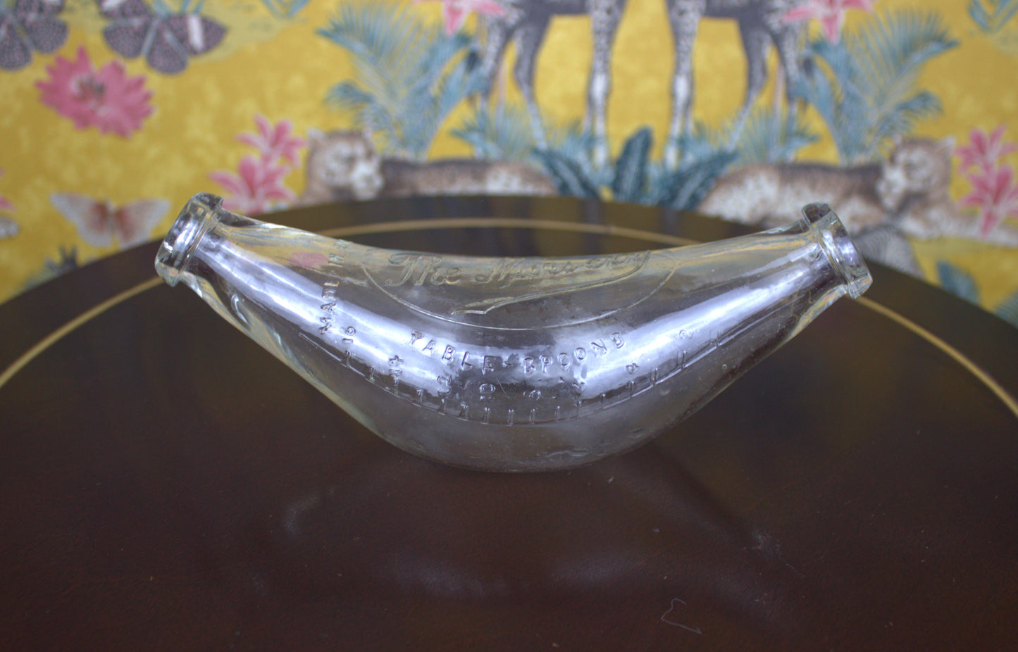 Vintage “The Nursery” Glass Feeding Bottle – A Rare and Charming Collectible