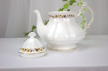 Royal Kent Golden Glory Teapot, 1970's Made in Staffordshire England, Bone China