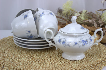 Charming Winterling Bavaria Germany China Tea Cup, Saucer and Sugar Bowl