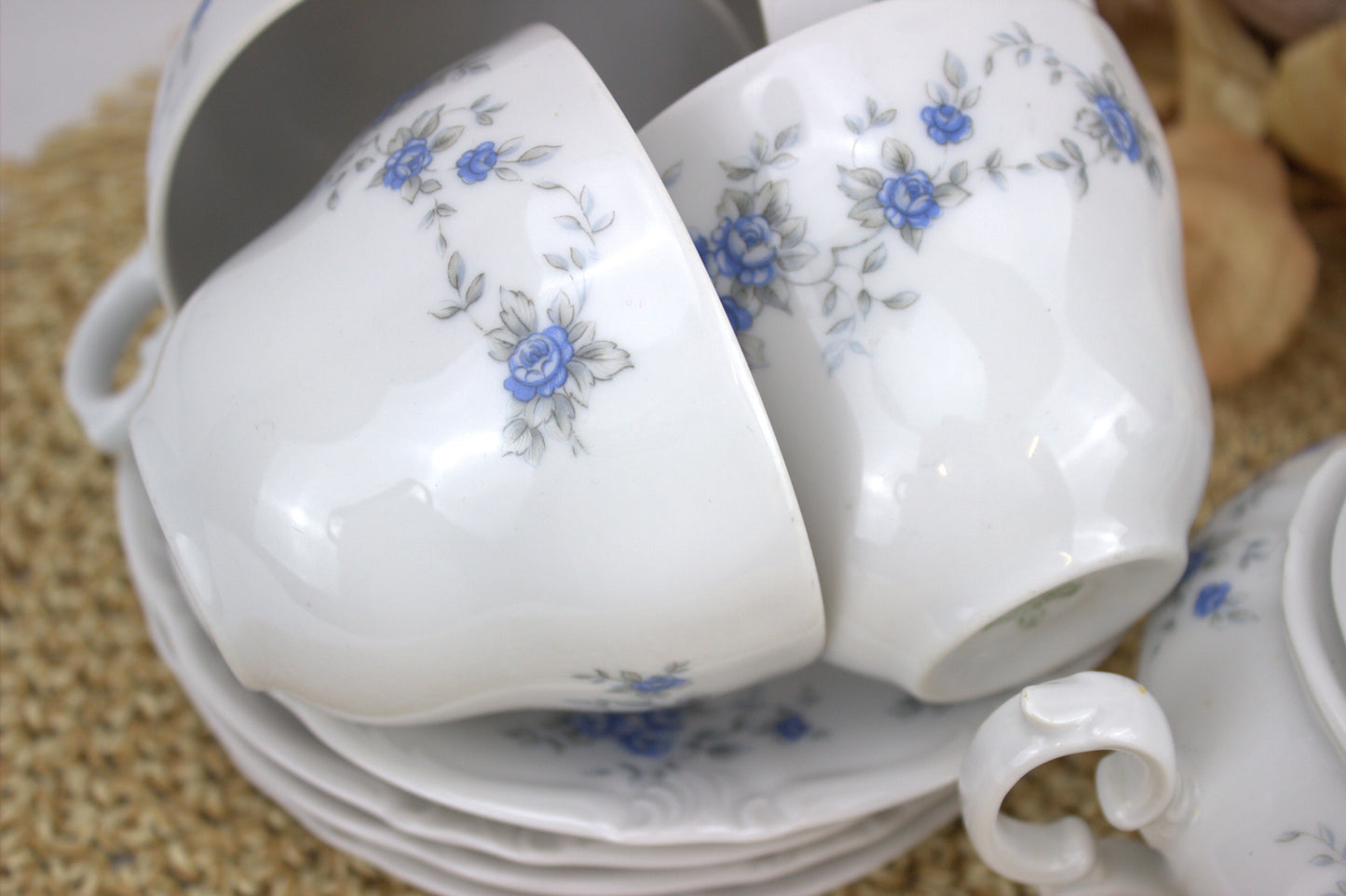 Charming Winterling Bavaria Germany China Tea Cup, Saucer and Sugar Bowl