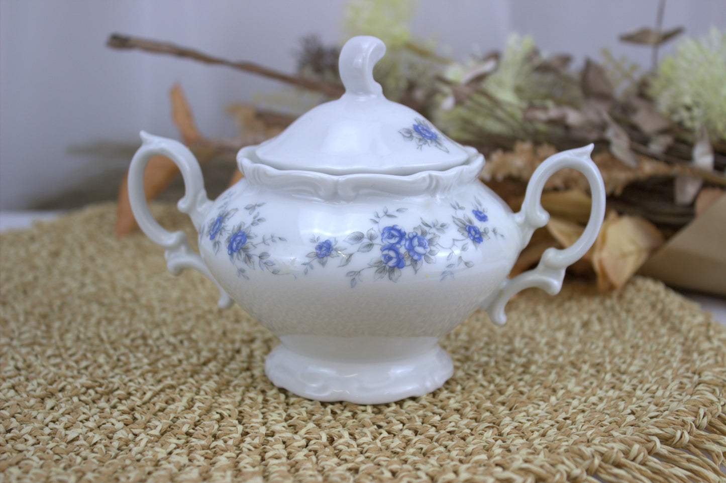 Charming Winterling Bavaria Germany China Tea Cup, Saucer and Sugar Bowl