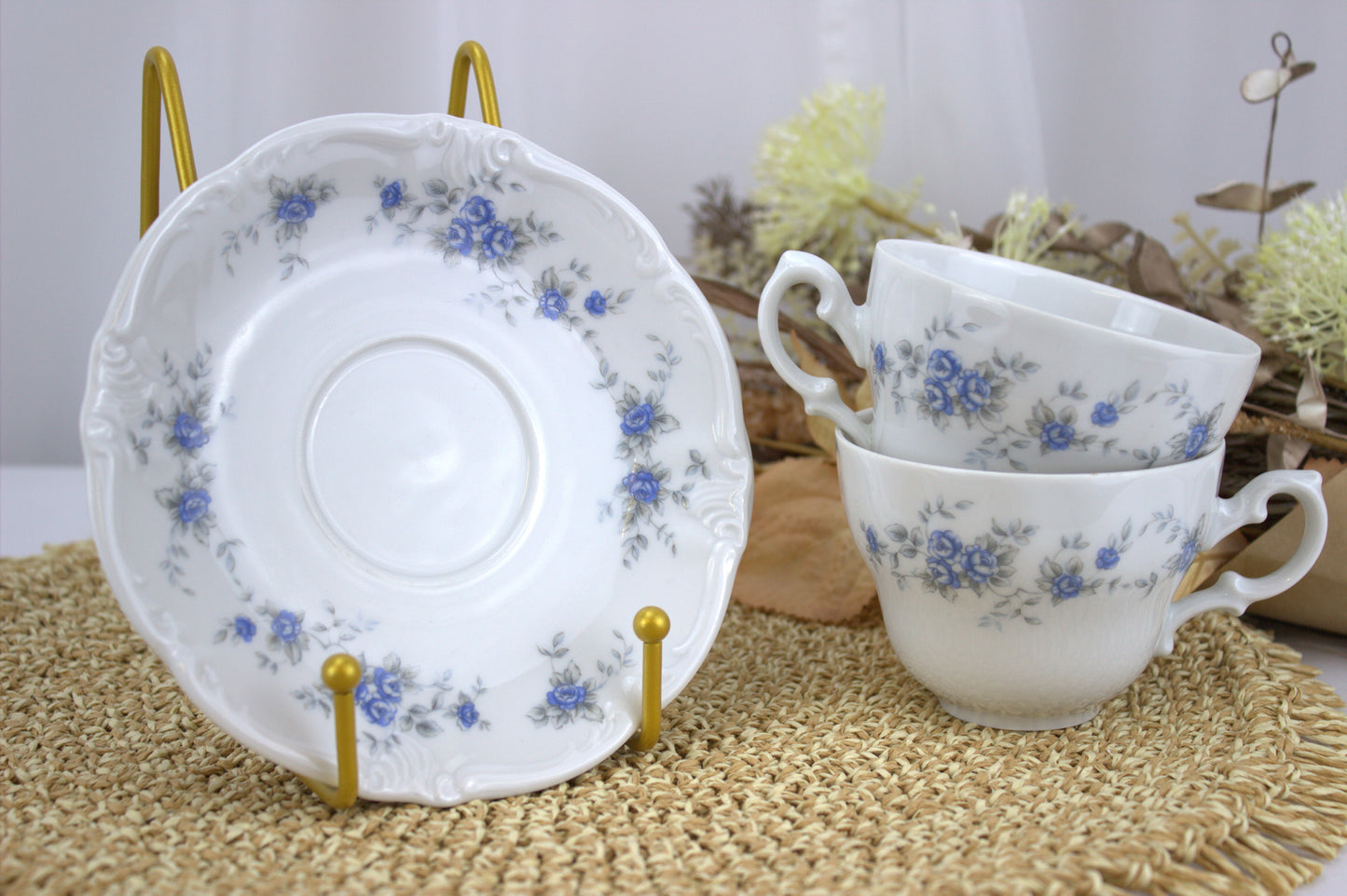 Charming Winterling Bavaria Germany China Tea Cup, Saucer and Sugar Bowl