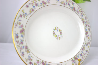 True Vintage Floral Lamberton Ivory China Soup and 12" Serving Dish - 1952