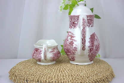 1970's Ironstone Coffee Pot and Matching Milk Jug - from 17th Century England Range