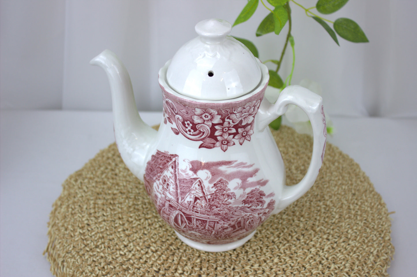 1970's Ironstone Coffee Pot and Matching Milk Jug - from 17th Century England Range