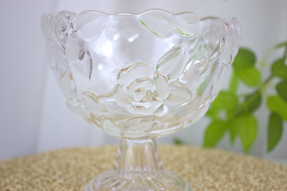 Original Walther Glass ''Georgina'' Bowl with Rose Motif, with original box