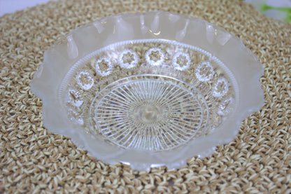 Breathtaking 5-inch Diameter Vintage Decorative Glass Bowl