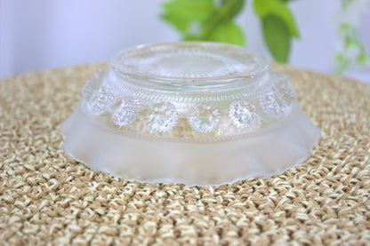 Breathtaking 5-inch Diameter Vintage Decorative Glass Bowl