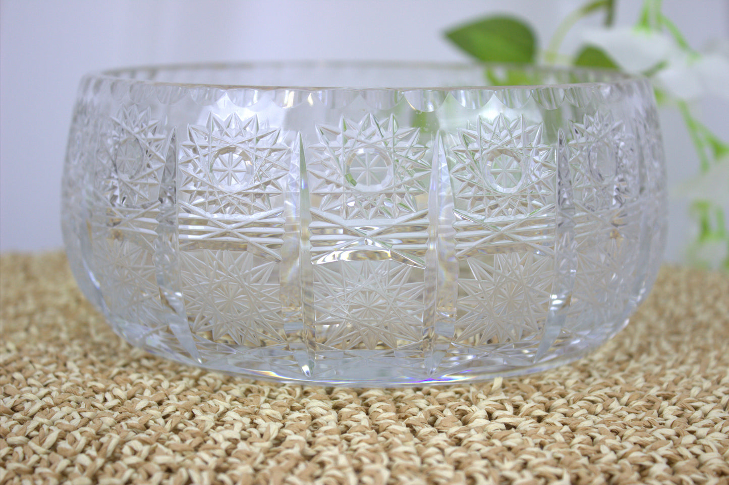 Exquisite Vintage 7-inch Cut Crystal Bowl from the 70s - beautiful timeless home decor