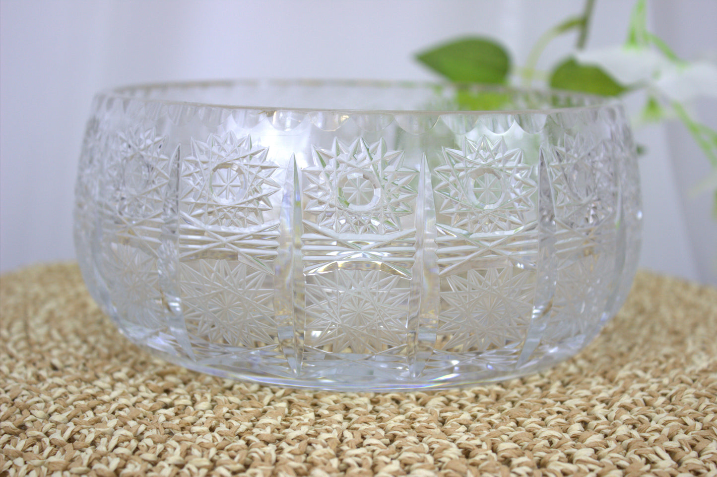 Exquisite Vintage 7-inch Cut Crystal Bowl from the 70s - beautiful timeless home decor