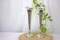 Stunning Pair of Silver Plated Trumpet Form Edwardian Stem Vases, approx 14 inches high