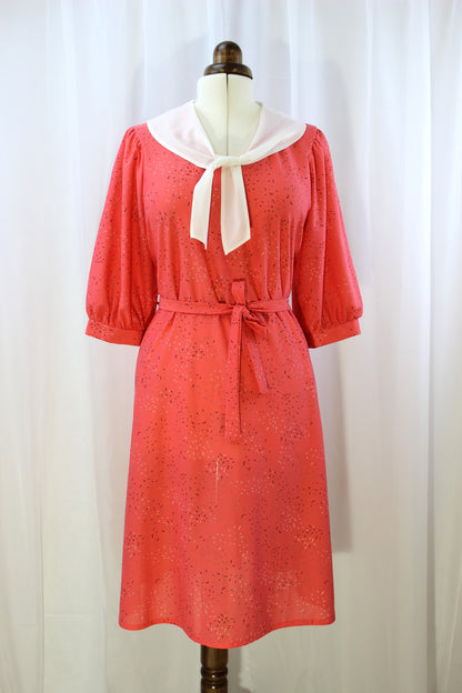 Beautiful St Bernard Pink Dress with Tie Waist belt - Size 18