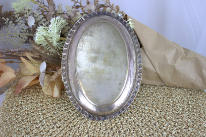 Victorian Style Trinket Tray - 1970s Silver/Brass