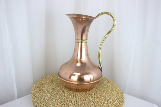 Stunning Large Vintage Copper and Brass Fireside/Water Jug