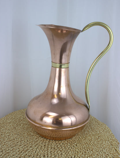 Stunning Large Vintage Copper and Brass Fireside/Water Jug