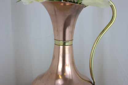 Stunning Large Vintage Copper and Brass Fireside/Water Jug