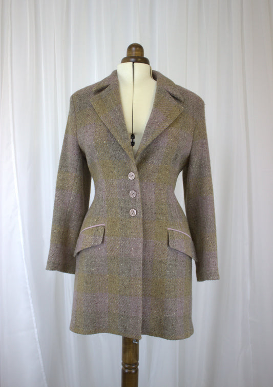 Stunning Vintage 100% Wool Coat - Made in Ireland - Size 14