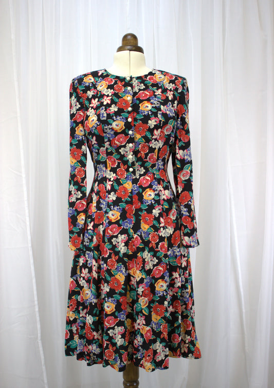 Stunningly Beautiful Liz Claiborne Vintage 1990s Dress - Size 10