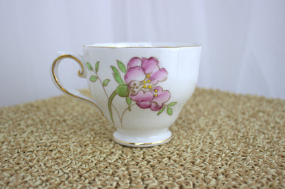 Vintage Tuscan Poppy Pink Flower Teacup and Saucer – 1960s