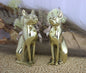 Stunning Heavy Brass Egyptian Cat Figurines – 1960s