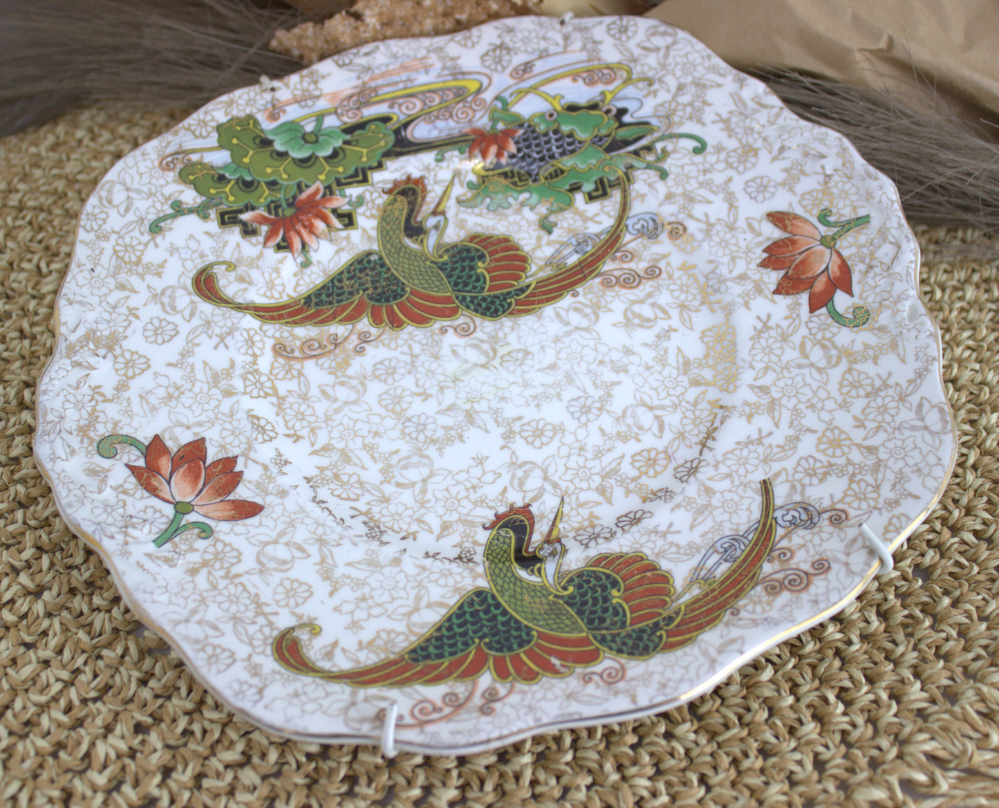 Beautiful "Phoenix Ware" Square Serving Plate - 9 inches wide