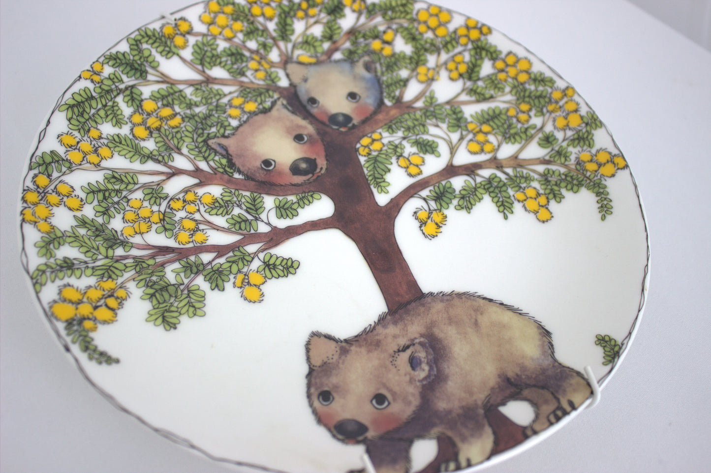 Wonderful Set of 4 Australian Wildlife Plates - Wall Hangings included