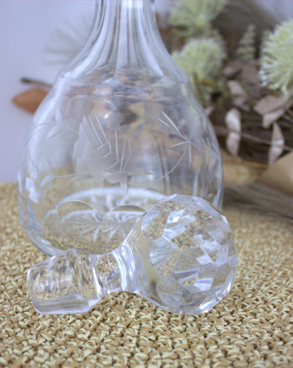 Stunning Vintage Heavy Decanter - With Heavy Crystal Stopper