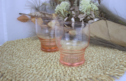 Peachy Pink Drinks Pitcher Set - Jug and 4 Glasses