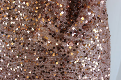 Rose Gold Sequin Wrap Dress - Size S - will fit 8-10