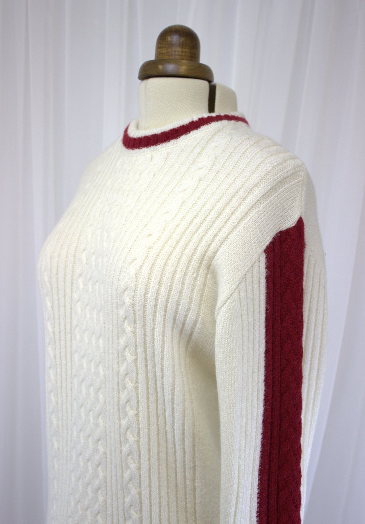 Syrus Cream Cableknit Sweater - Size L - Perfect oversized boyfriend Sweater