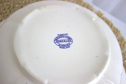 Vintage Tureen with Delicate Blue & White Floral Pattern – Unique Shape, Well-Loved & Full of Character