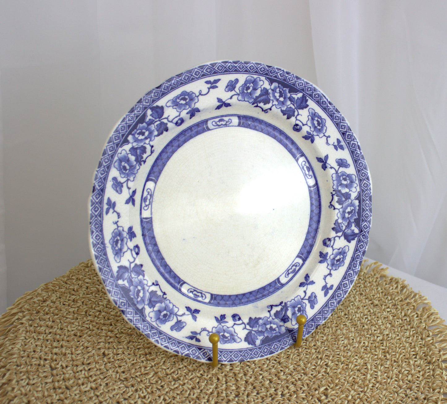 Trio Rare WR Midwinter Windsor Blue & White Dresser Plates