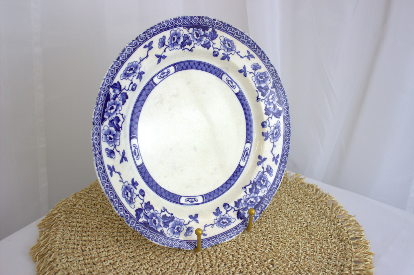 Trio Rare WR Midwinter Windsor Blue & White Dresser Plates