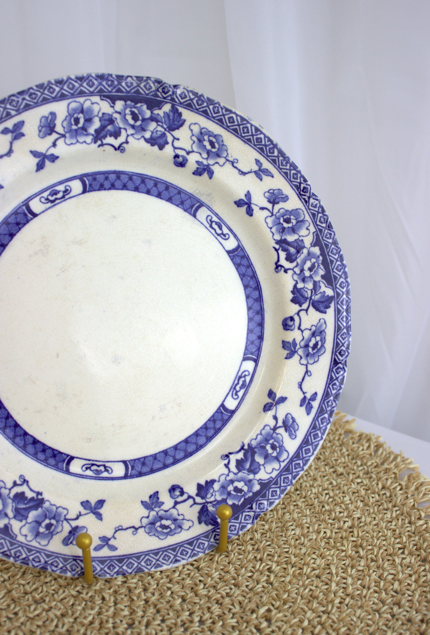 Trio Rare WR Midwinter Windsor Blue & White Dresser Plates