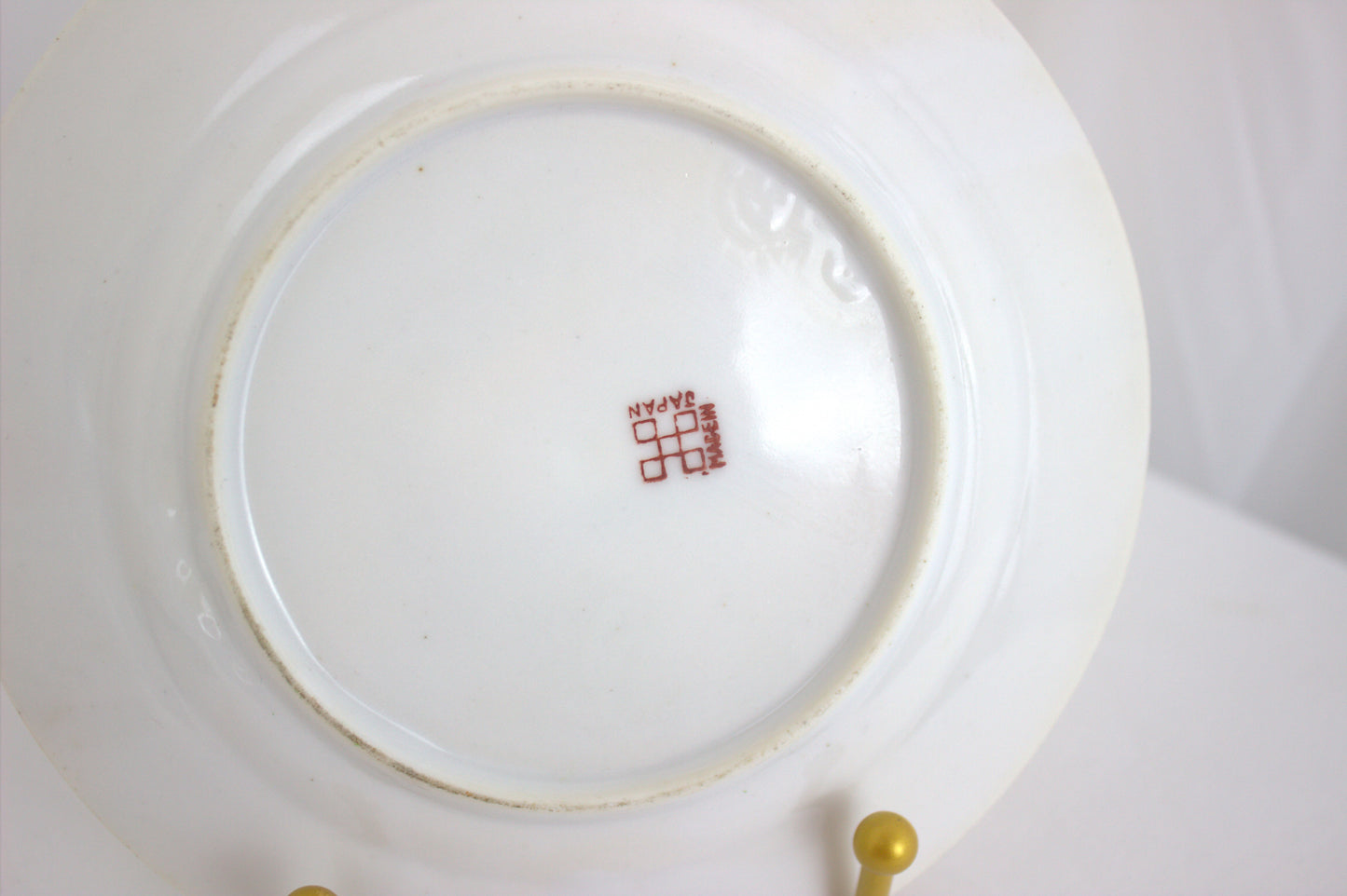 Charming Handpainted Japanese Plates with Windmill Design