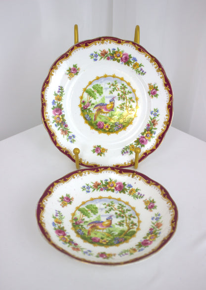 Rare Royal Albert Chelsea Bird Side Plate & Saucer