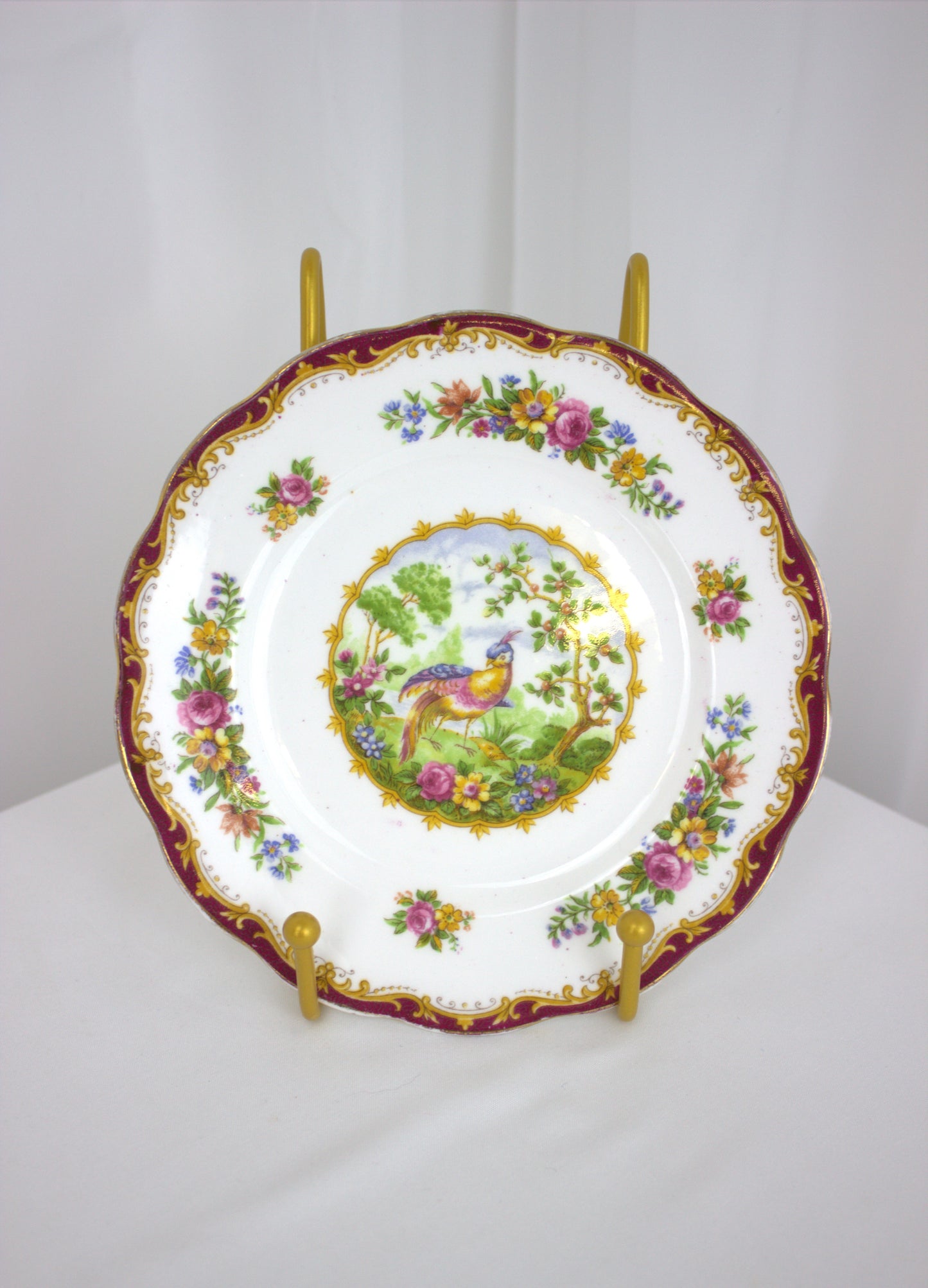 Rare Royal Albert Chelsea Bird Side Plate & Saucer