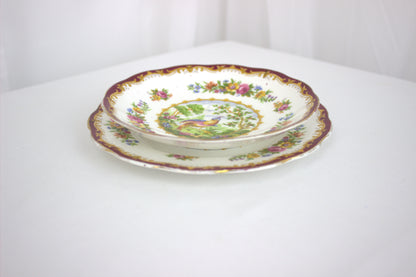 Rare Royal Albert Chelsea Bird Side Plate & Saucer