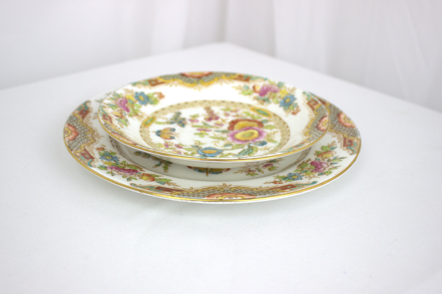 Vintage H&M Sutherland China 2-Piece Saucer & Side Plate