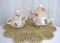 Vintage Creative Tops Antique Rose Teapot and Sugar Bowl Set