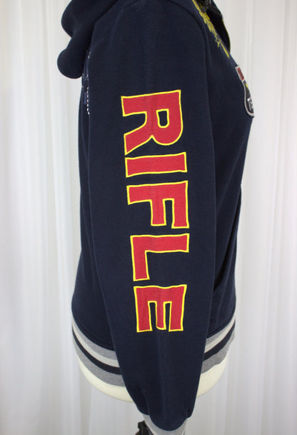 Casual 90's Rifle Jeans Zippered Hoodie - Size M