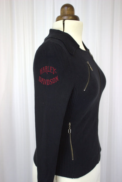 Vintage Ladies Harley Davidson Cardigan - Size XS