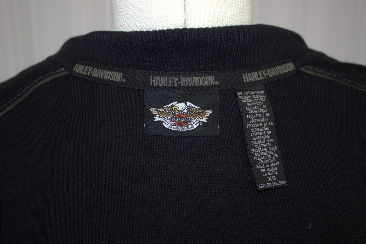 Vintage Ladies Harley Davidson Cardigan - Size XS