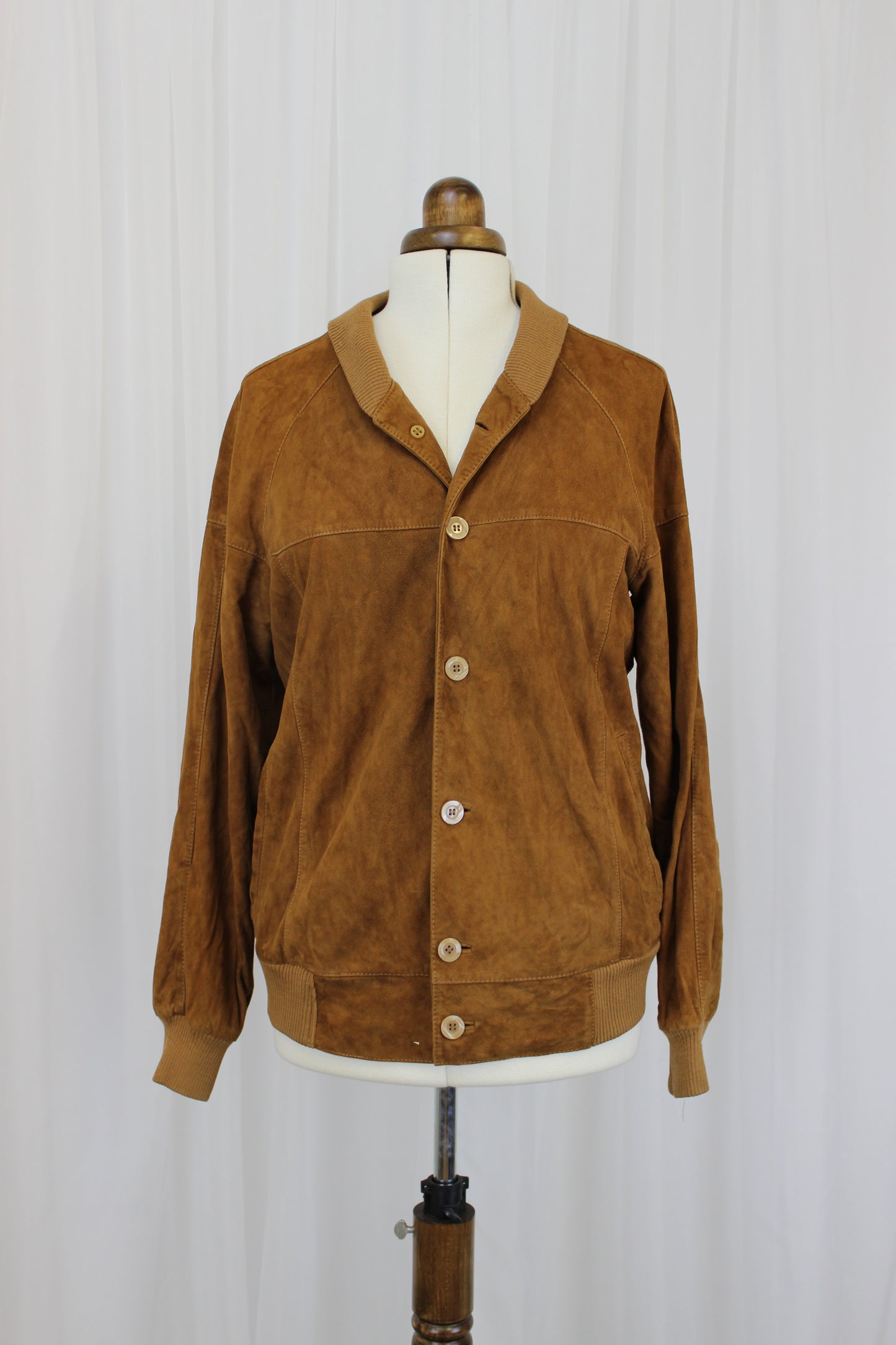 Vintage Suede Leather Harrington style Jacket – Broken In and Ready to Rock - Large