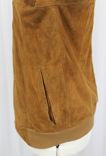 Vintage Suede Leather Harrington style Jacket – Broken In and Ready to Rock - Large