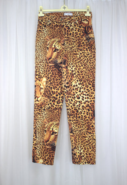 Stunning Y2K Tiger Print Jeans - Size 10