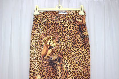 Stunning Y2K Tiger Print Jeans - Size 10